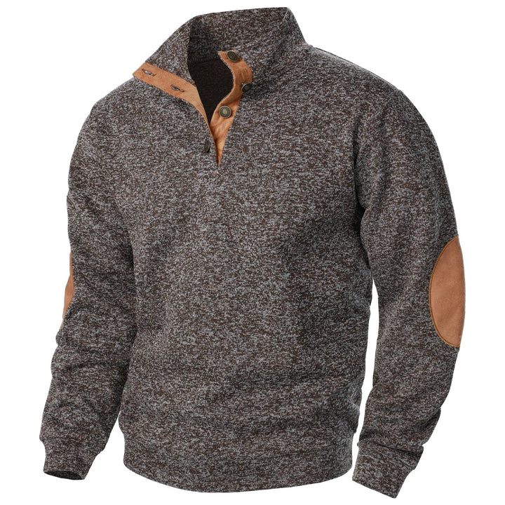 Strikket herresweater med tidløst design, varm og ideel til kølige dage.