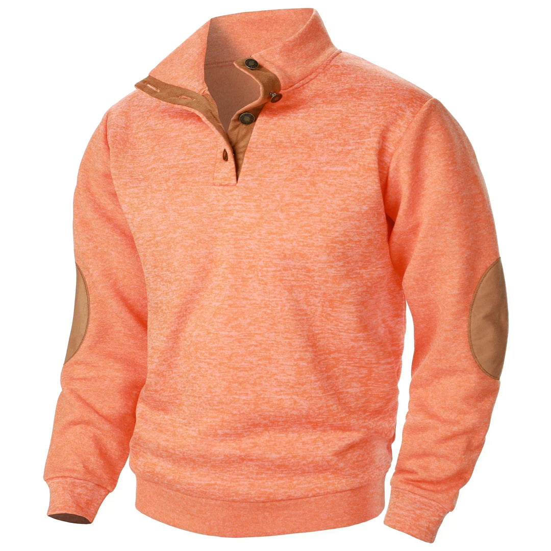 Varm herre sweater i blød strik, uundværlig til en stilfuld vintergarderobe.