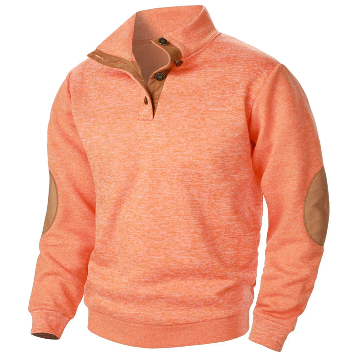 Varm herre sweater i blød strik, uundværlig til en stilfuld vintergarderobe.