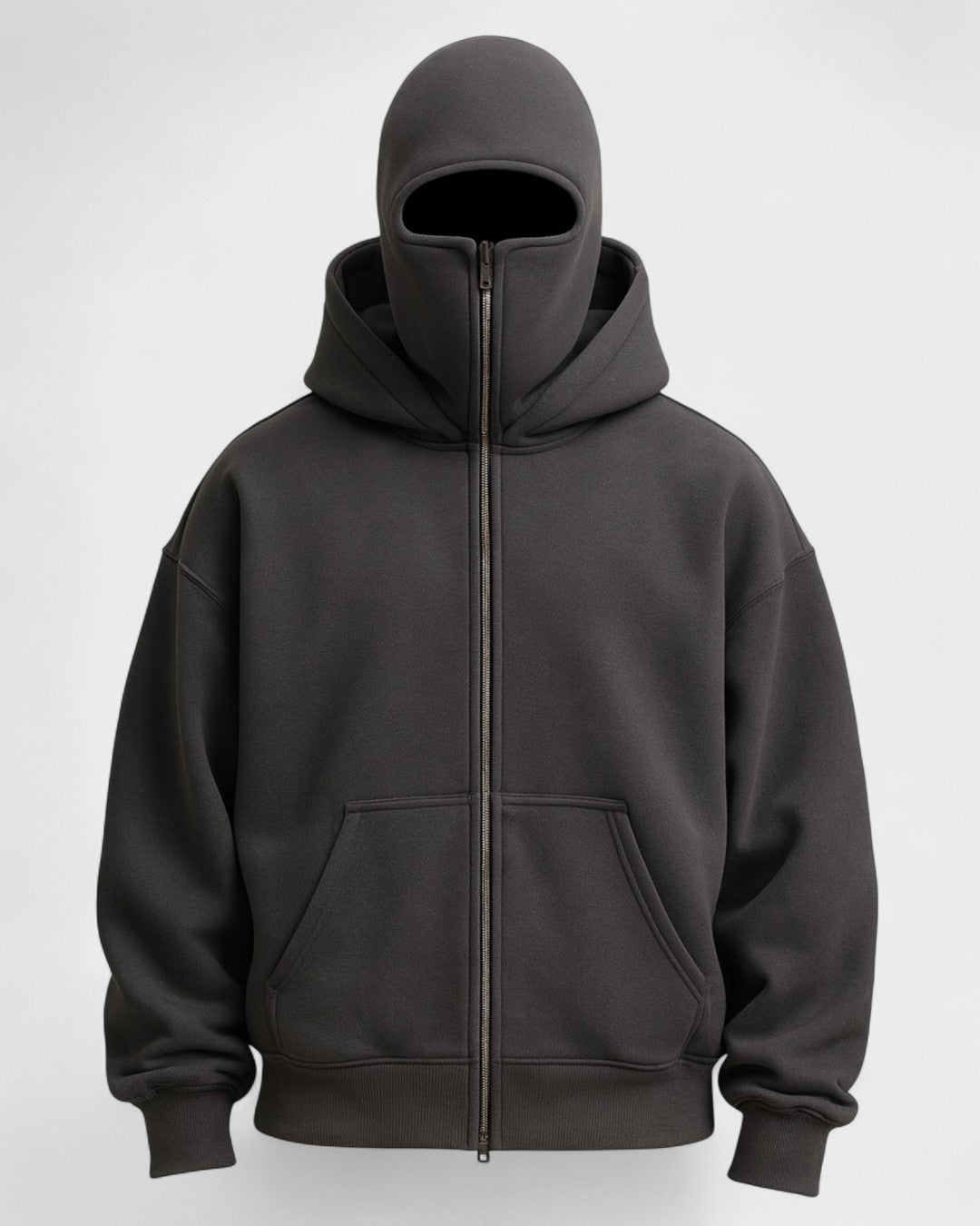 Varm unisex hættetrøje med lynlås, fleecefor og hætte, designet for optimal komfort og stil.