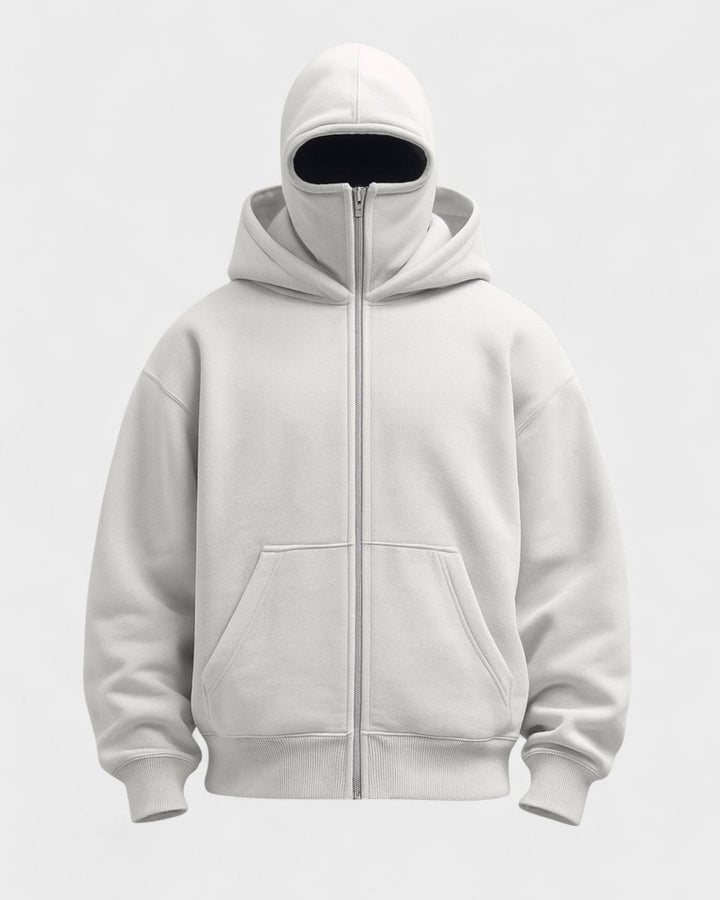 Tidløs, elegant unisex hættetrøje med varmt fleecefor og praktisk lynlås til hverdagsbrug.