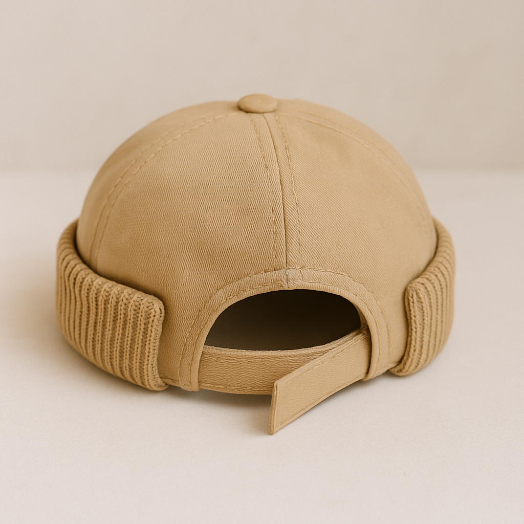 Stilfuld vintage beanie, perfekt til efterår og vinter, unisex design.