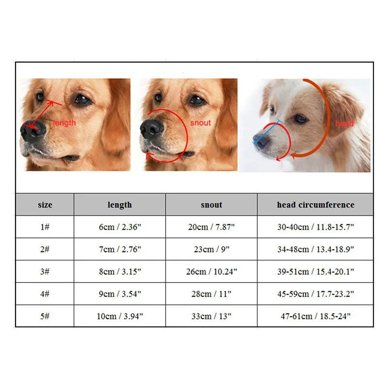 Justerbar silikone hundemundkurv, fleksibel og hudvenlig, til små til store hunde, ideel mod gøen og bid.