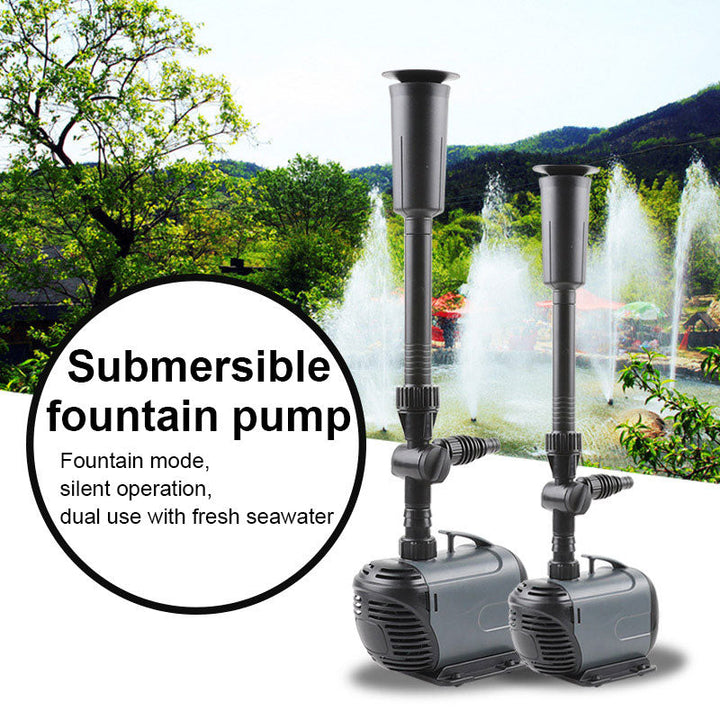 Alsidig, justerbar springvandspumpe med robust design, ideel til imponerende vandeffekter i haven.