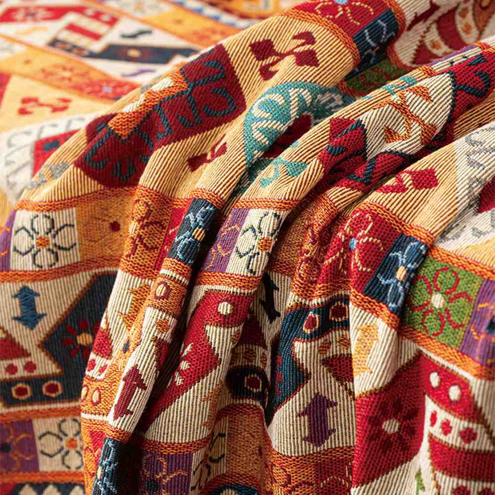 Marokkansk Jacquard Multifunktionelt Tæppe Sofatæppe - Visning 1