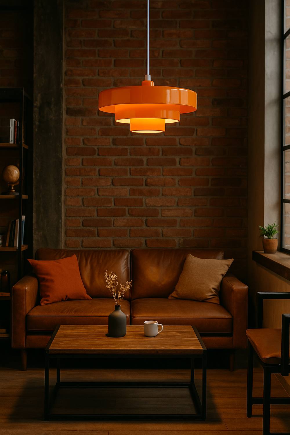 Vintage LED Pendellampe i sort-bronze, metal, varmt hvidt lys, stilfuldt design, velegnet til boliger.