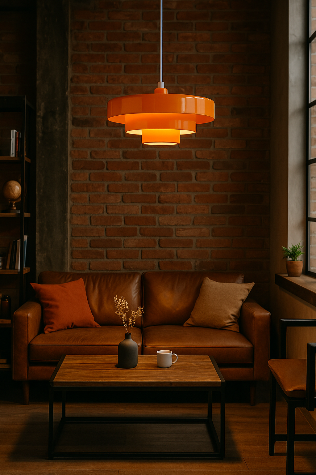 Vintage LED Pendellampe i sort-bronze, metal, varmt hvidt lys, stilfuldt design, velegnet til boliger.