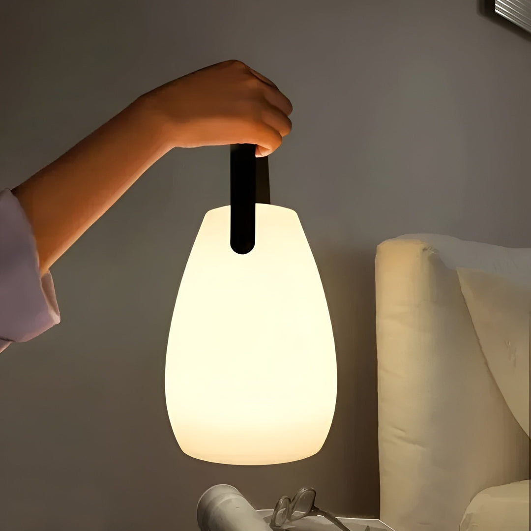 Vandtæt, trådløs LED bordlampe med 16 farver, til indendørs og udendørs brug, moderne design, dæmpbar.