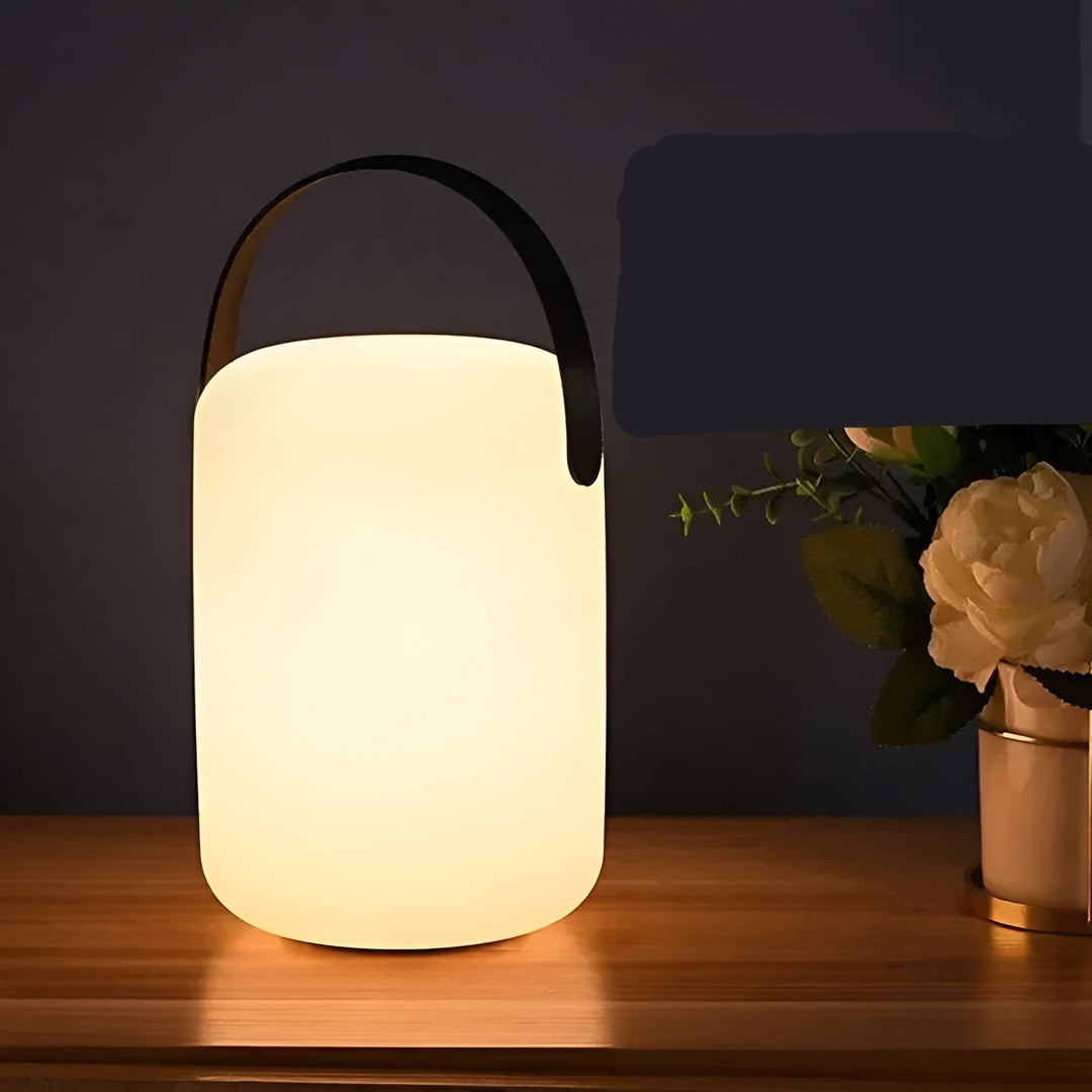 Vandtæt, trådløs LED bordlampe med 16 farver, til indendørs og udendørs brug, moderne design, dæmpbar.