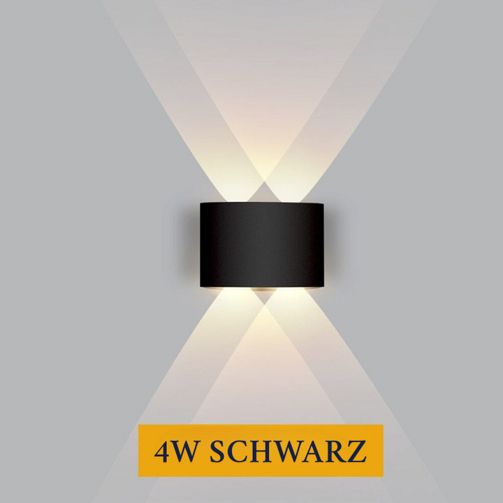 Vandtæt LED-væglampe i aluminium, moderne design, energieffektiv udendørsbelysning, vejrbestandig, vægmonteret