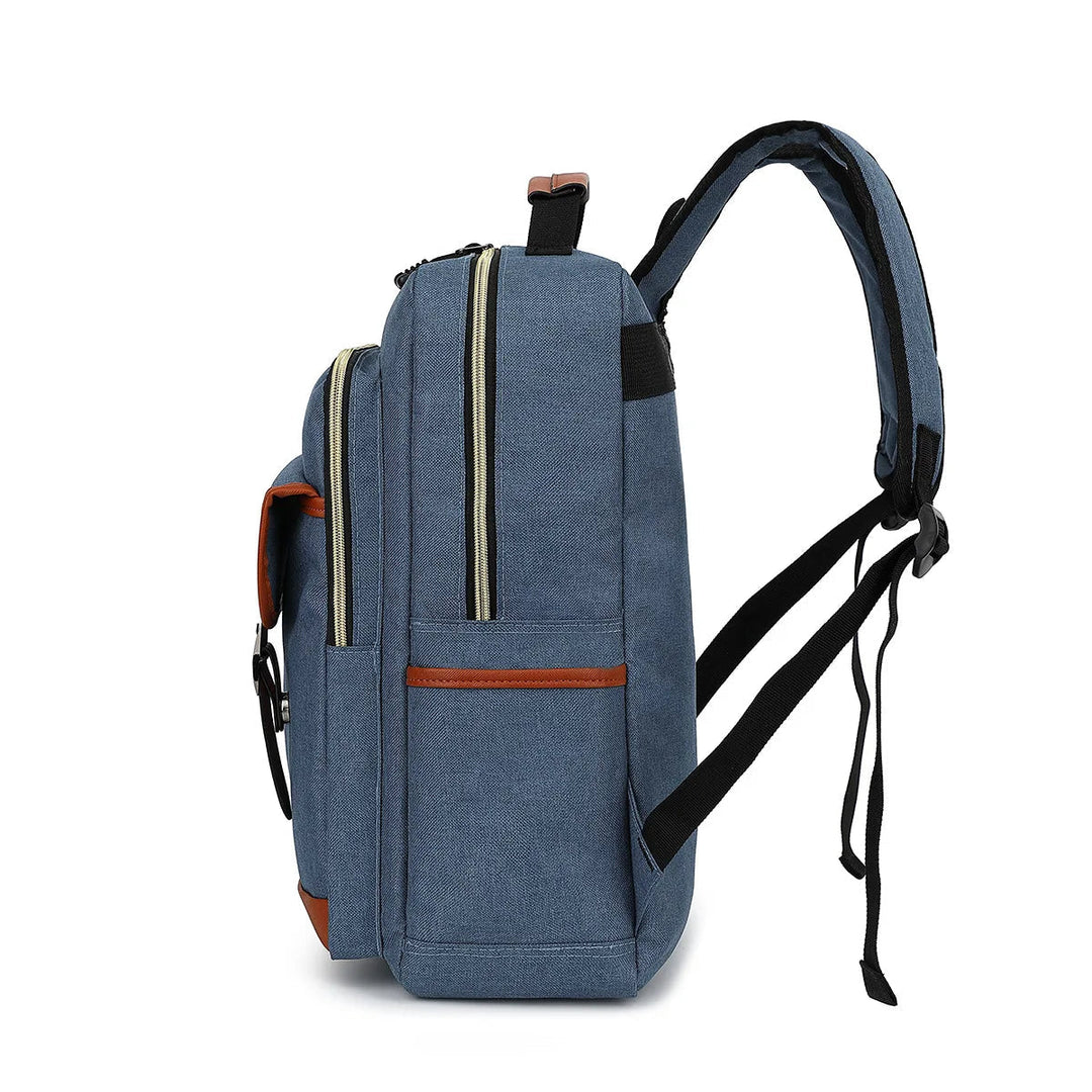 Vandtæt, stilfuld laptop-rygsæk, unisex, robust, alsidige rum, ideel til rejser. Beskytter mod fugt.