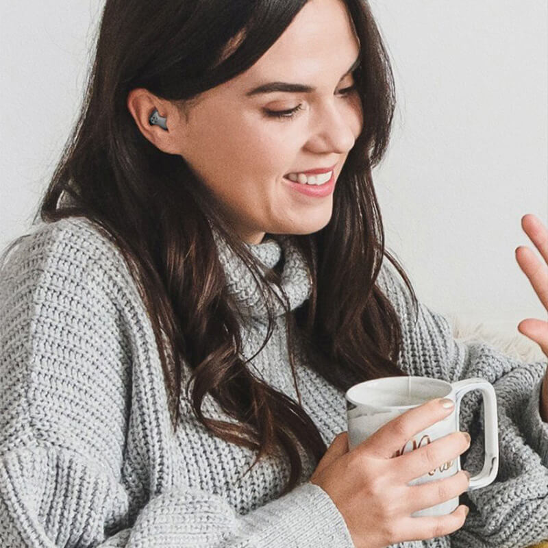 IPX5 vandtætte trådløse hovedtelefoner for uforstyrret søvn, komfortable in-ear design.
