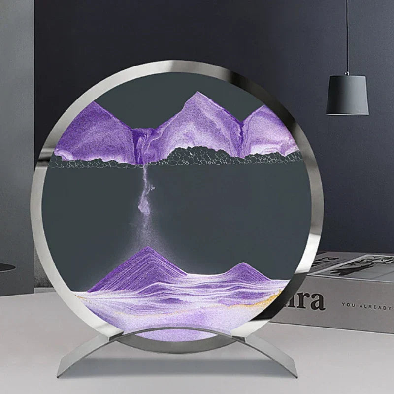 Visuel kunst i bevægelse: ZenGlow sandkunstlampe. Perfekt gaveide til designelskere og hjemmeindretning.