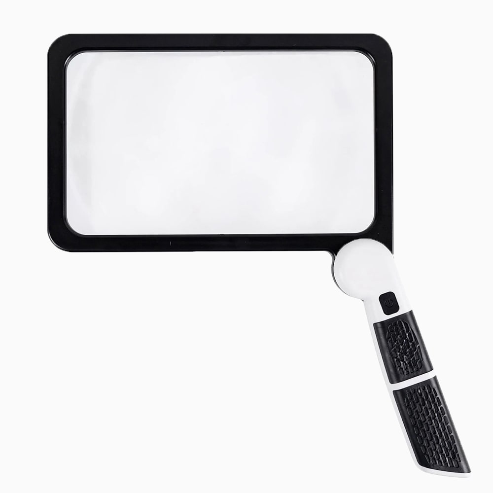 ZoomLight forstørrelsesglas med LED-lys til læsning og detaljeret arbejde.